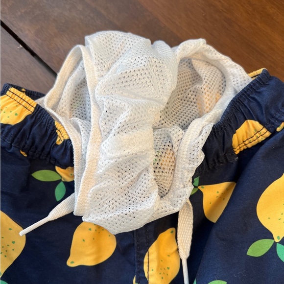 Hanna Andersson Navy Lemon Print Swimsuit 18-24M - Picture 5 of 5